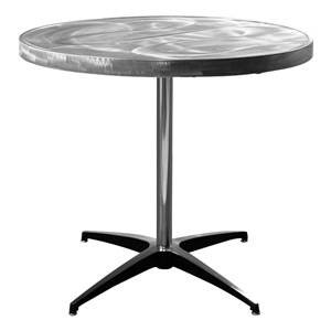 Round Swirl-Top Aluminum Café Table